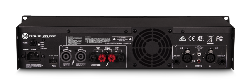 Crown XLS1002 - Amplificador de 2 canales 2x350W @ 4Ω con DSP