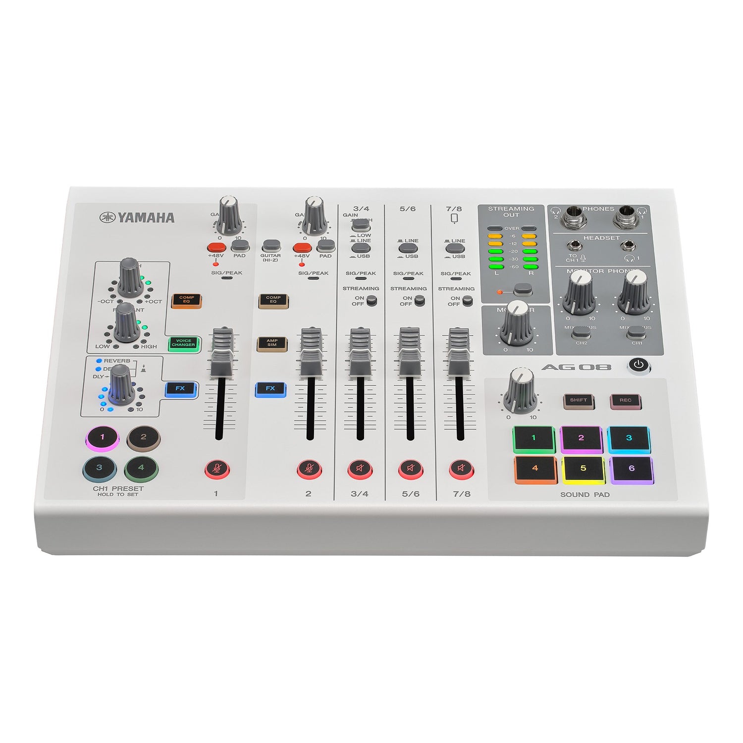 Yamaha AG08 Live Streaming Mixer (White)