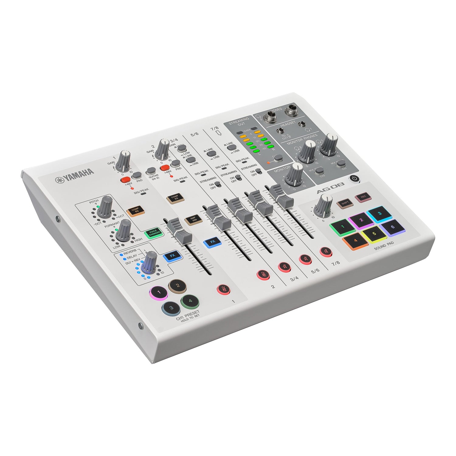Yamaha AG08 Live Streaming Mixer (White)
