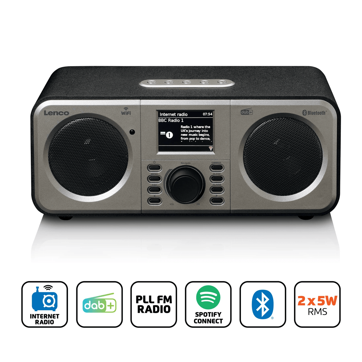 Lenco DIR-141 Internet Radio (Black)