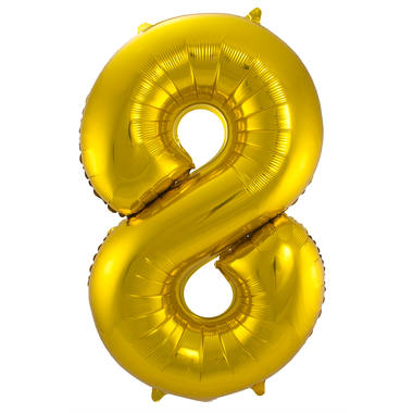 Globo de Foil Número 8 (Oro, 86 cm)