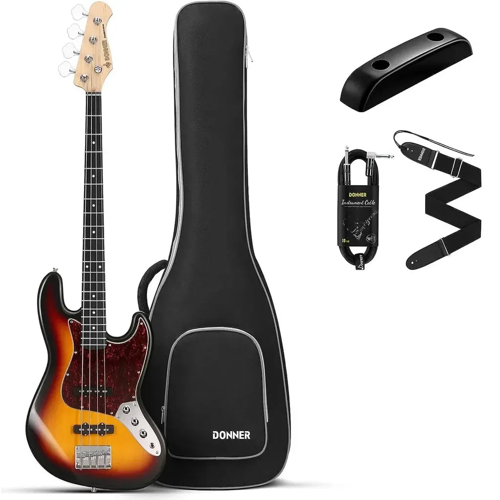 Donner DJB-510D paquete de bajo eléctrico sunburst