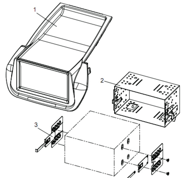 21CT23FT09 2-DIN Marco para Fiat