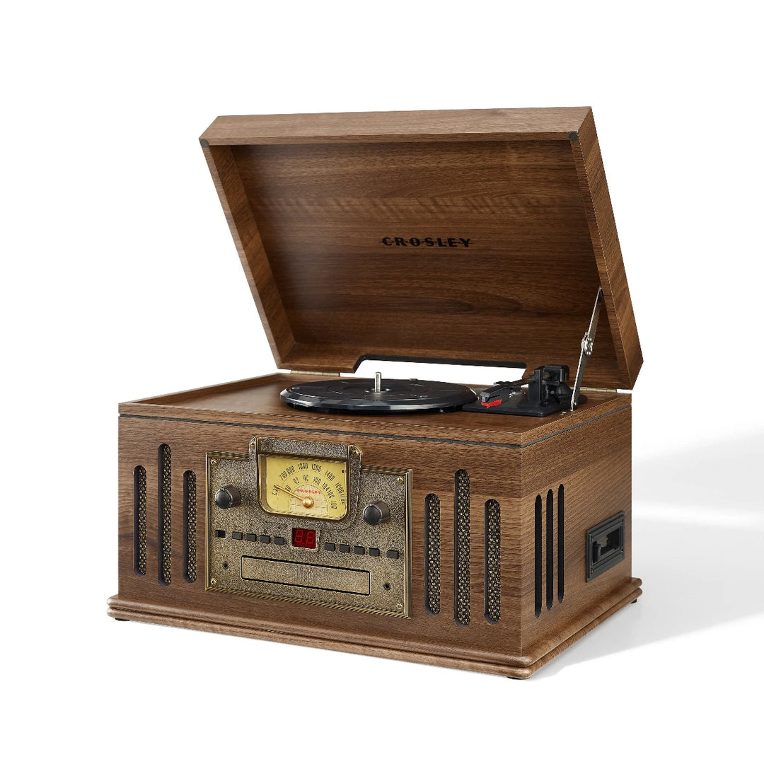 Crosley Musician Sistema de música 8 en 1, Nogal
