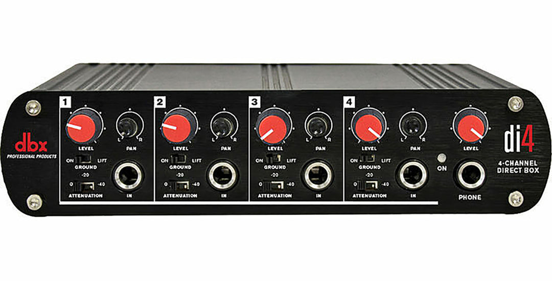 dbx DI4 Caja DI de 4 canales, Mezclador de Línea