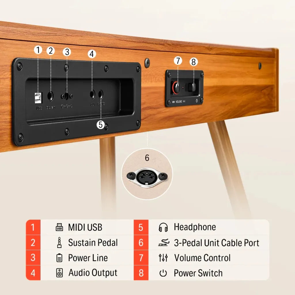 Donner DDP-80 piano digital madera Kit completo