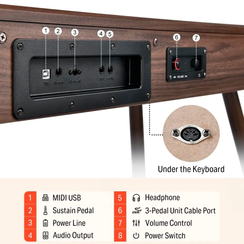 Donner DDP-80 digital piano, walnut