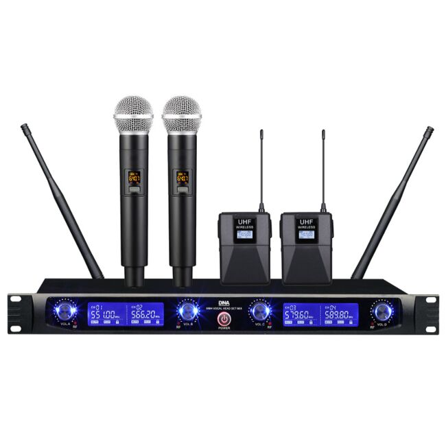 DNA WM4 Set combinado de micrófonos inalámbricos