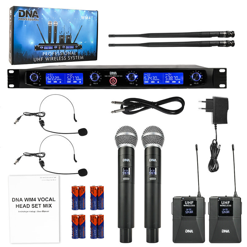 DNA WM4 Set combinado de micrófonos inalámbricos