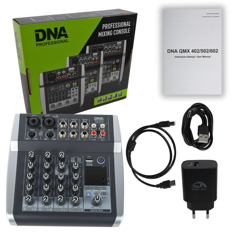 DNA QMX602 Mezclador de audio 6 canales