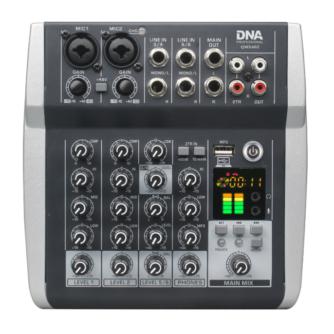 DNA QMX602 Mezclador de audio 6 canales