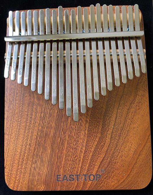 Kalimba de 21 tonos con cuerpo de caoba. Easttop EK02