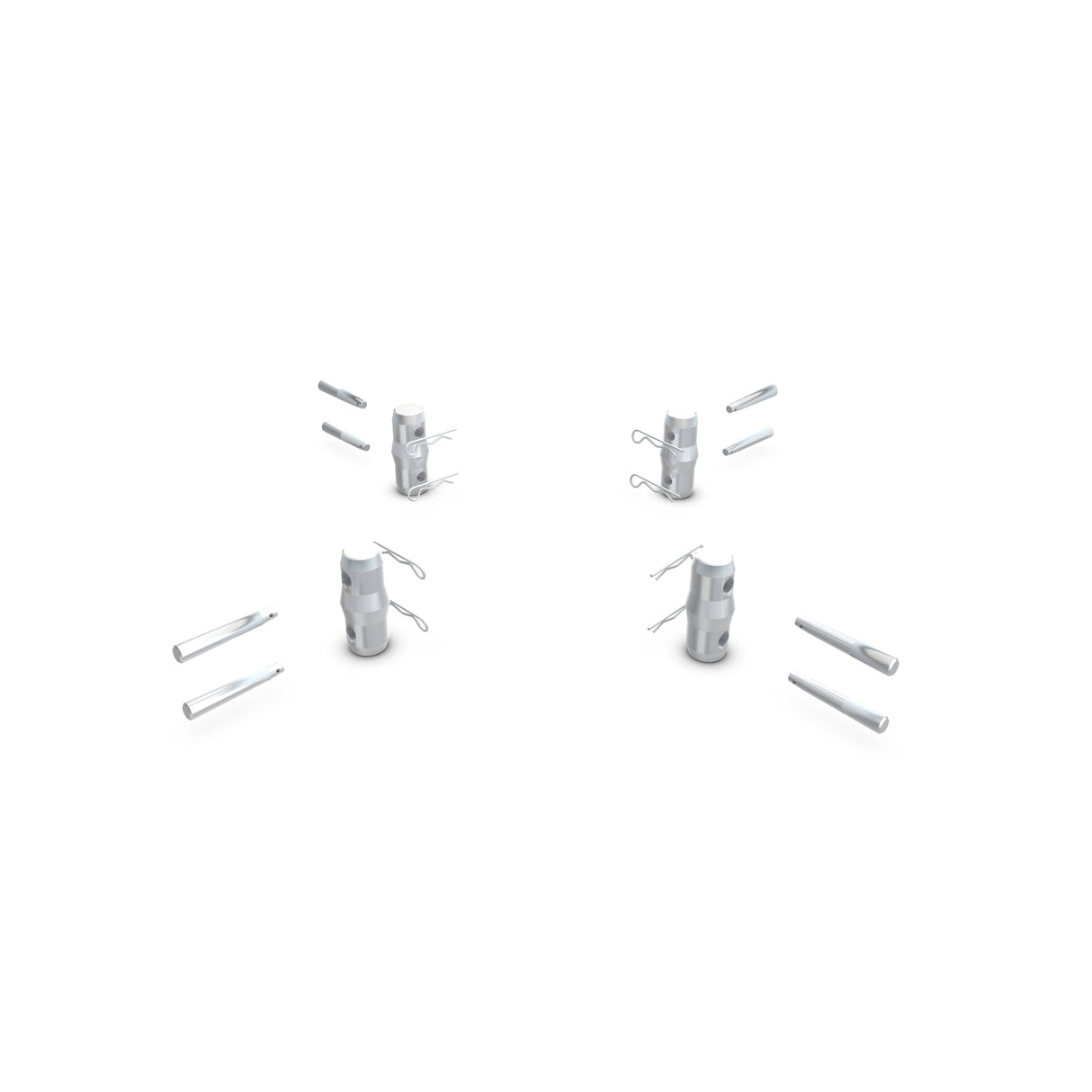 QTB Juego de ensamblaje en truss 4 huevos, 8 alfileres y 8 agujas