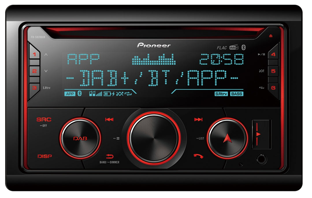 Pioneer FH-S820DAB 2-DIN Estéreo para Auto con DAB y Bluetooth