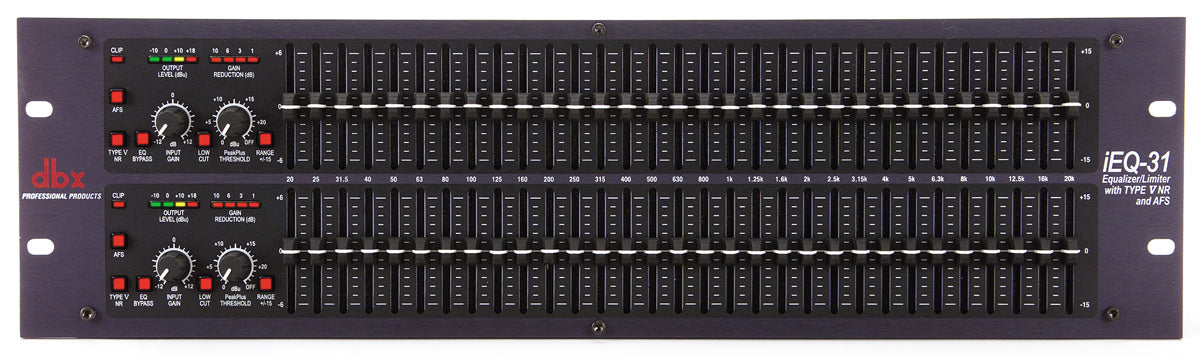 dbx iEQ31 Ecualizador Gráfico/Limiter de 2x 31 Bandas
