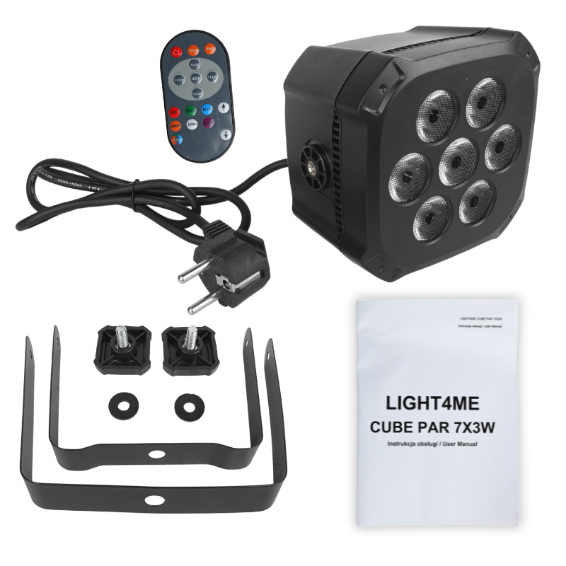 Light4Me Cube PAR 7x3W RGB LED Foco PAR