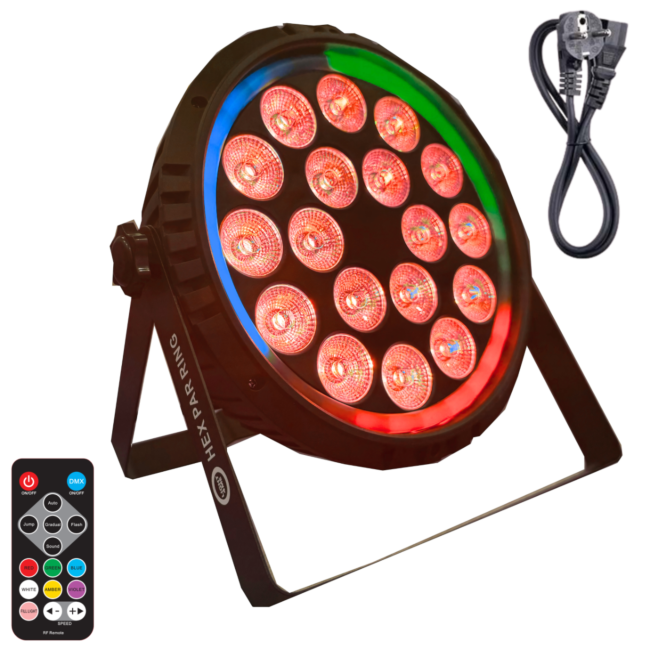 Light4Me Hex PAR Anillo 18x6W RGBWA-UV