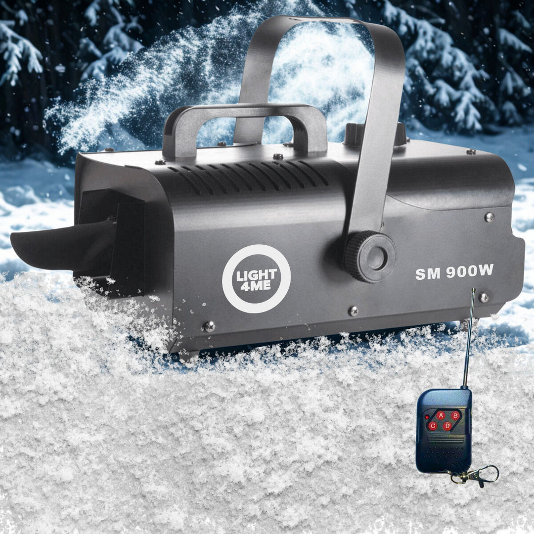 LIGHT4ME SM 900W máquina de nieve con mando a distancia, negra