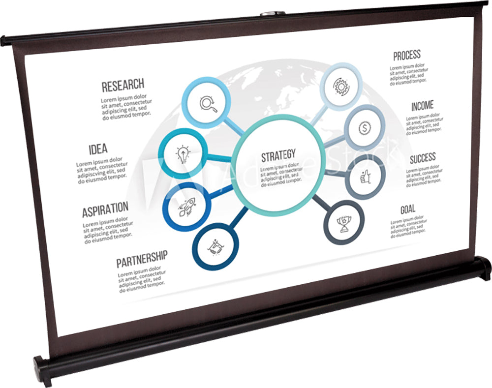 Projector screen 50" with table stand