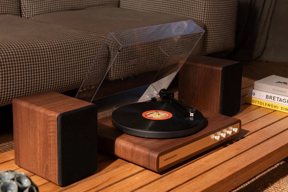 Crosley C65 tocadiscos con altavoces, Nogal