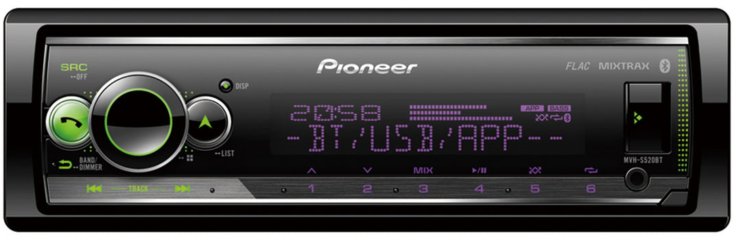 Pioneer MVH-S520BT Radio de coche con Bluetooth y USB