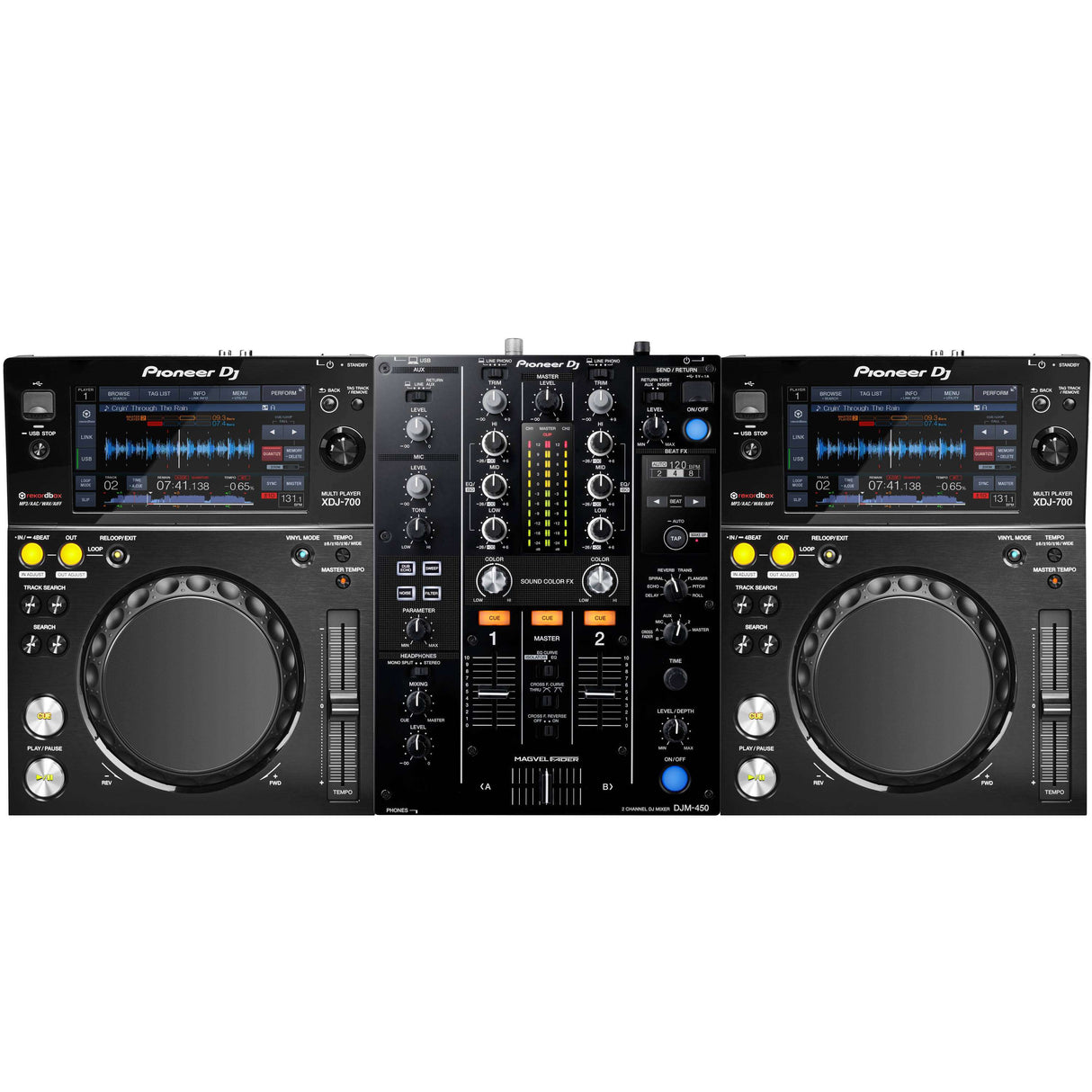 Pioneer DJ DJM-450 + XDJ-700 Paquete