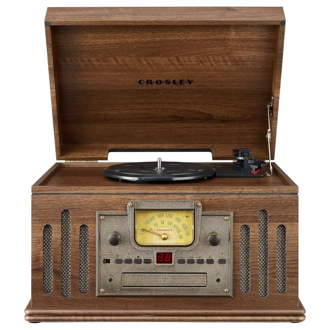 Crosley Musician Sistema de música 8 en 1, Nogal