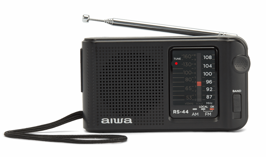 AIWA RS-10 Radio de bolsillo con AM/FM, FM DX y auriculares