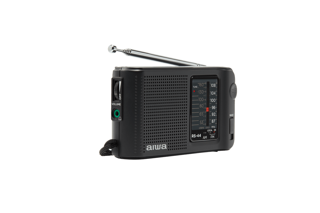 AIWA RS-10 Radio de bolsillo con AM/FM, FM DX y auriculares