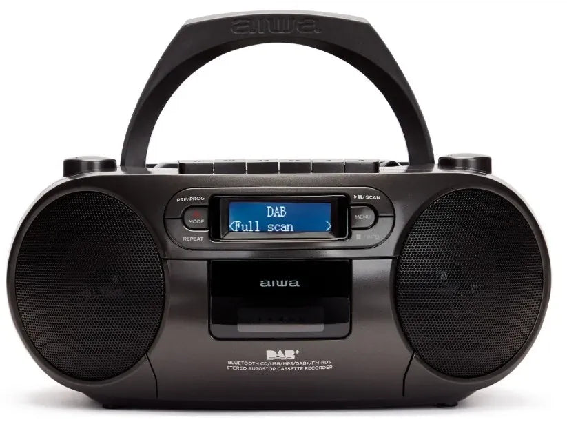 AIWA RC-300 Boombox con CD, casete, DAB+, Bluetooth y USB, Sort