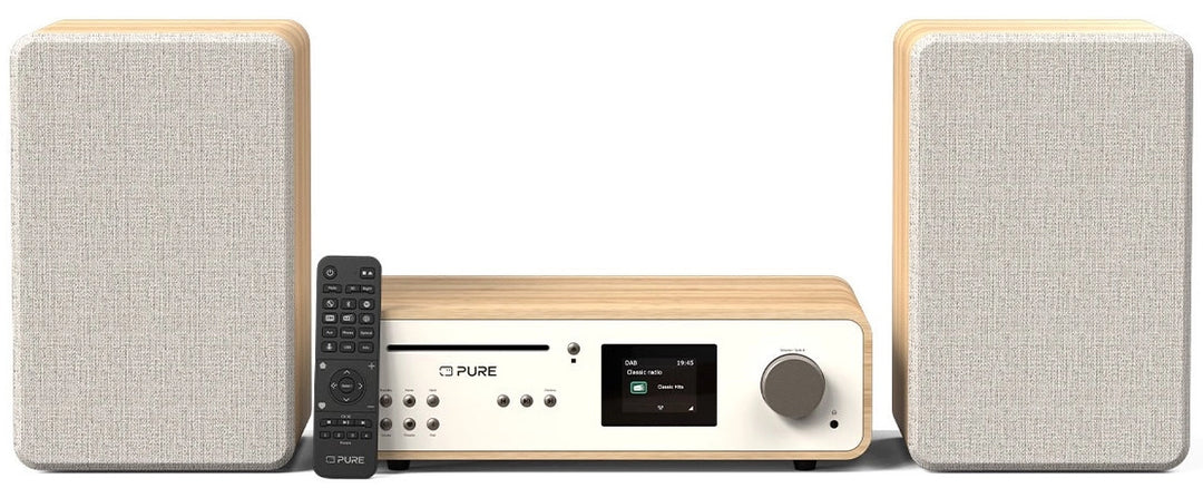 Pure Classic Sistema estéreo Hi-Fi – DAB+, CD, Bluetooth, 100W, roble
