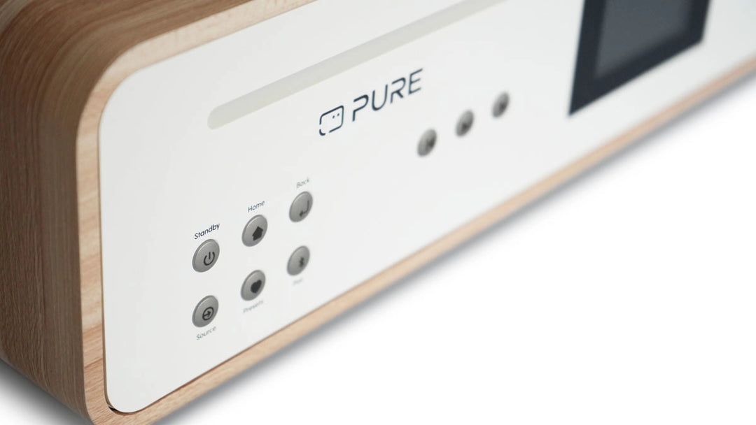 Pure Classic Sistema estéreo Hi-Fi – DAB+, CD, Bluetooth, 100W, roble