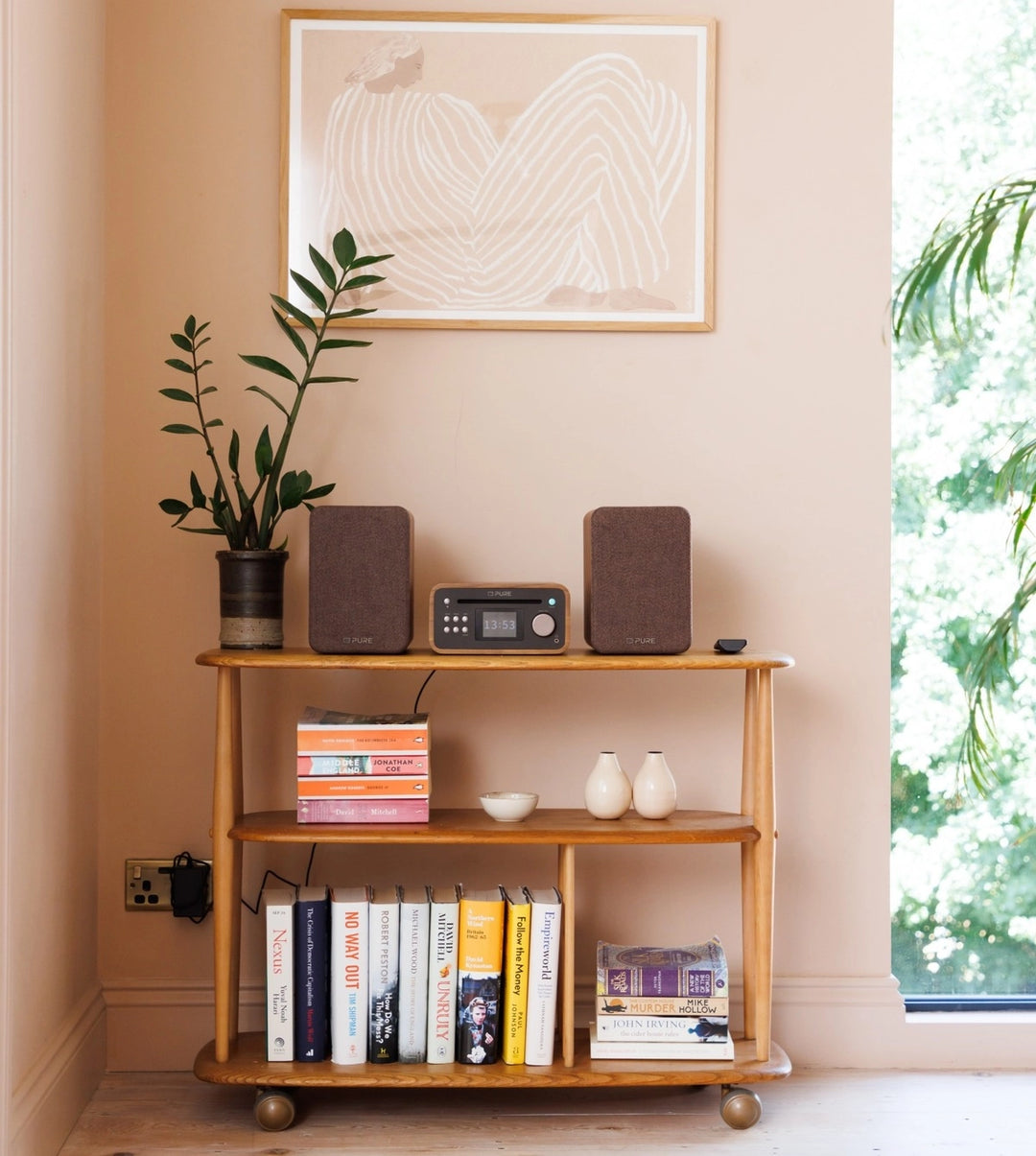 Pure Classic Sistema estéreo Mini Hi-Fi – DAB+, CD, Bluetooth, 40W, Nogal