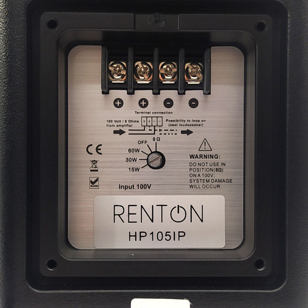 Renton HP105IP Proline 5" altavoz pasivo de instalación 100W IP65 – Negro