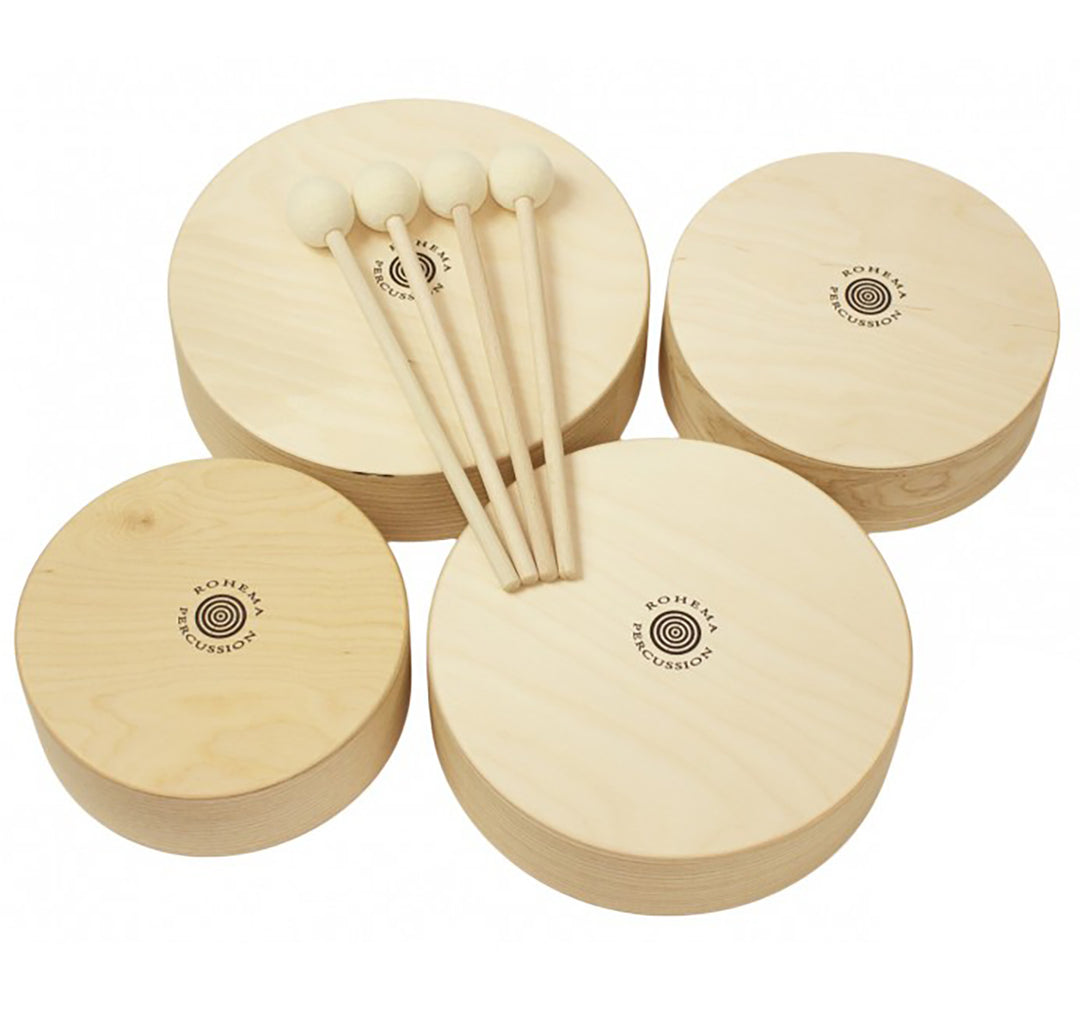 Batería de madera para niños