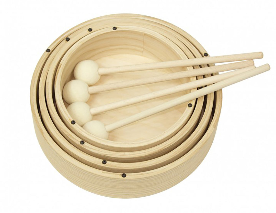 Batería de madera para niños