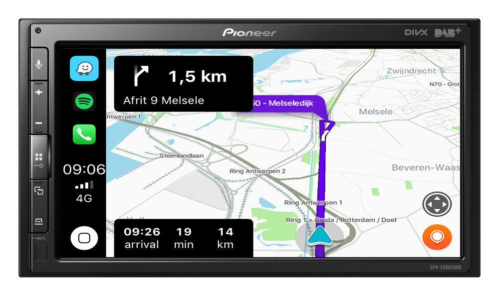 Pioneer SPH-EVO62DAB-CLIO CarPlay, DAB radio and Bluetooth