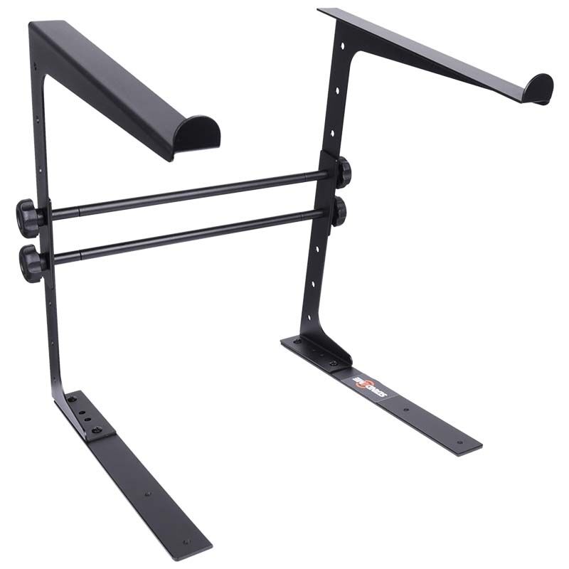 Soporte para portátil con herrajes de montaje – ajustable para 12–17", negro