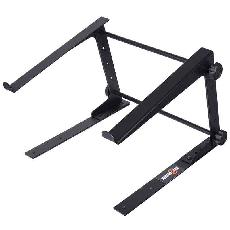 Soporte para portátil con herrajes de montaje – ajustable para 12–17", negro