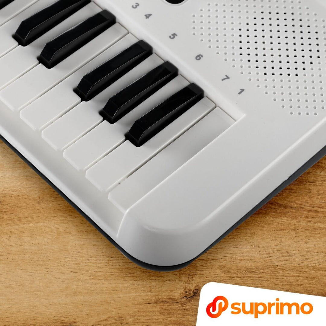 SUPRIMO KEY61 KD Teclados 61 teclas con micrófonos, blanco