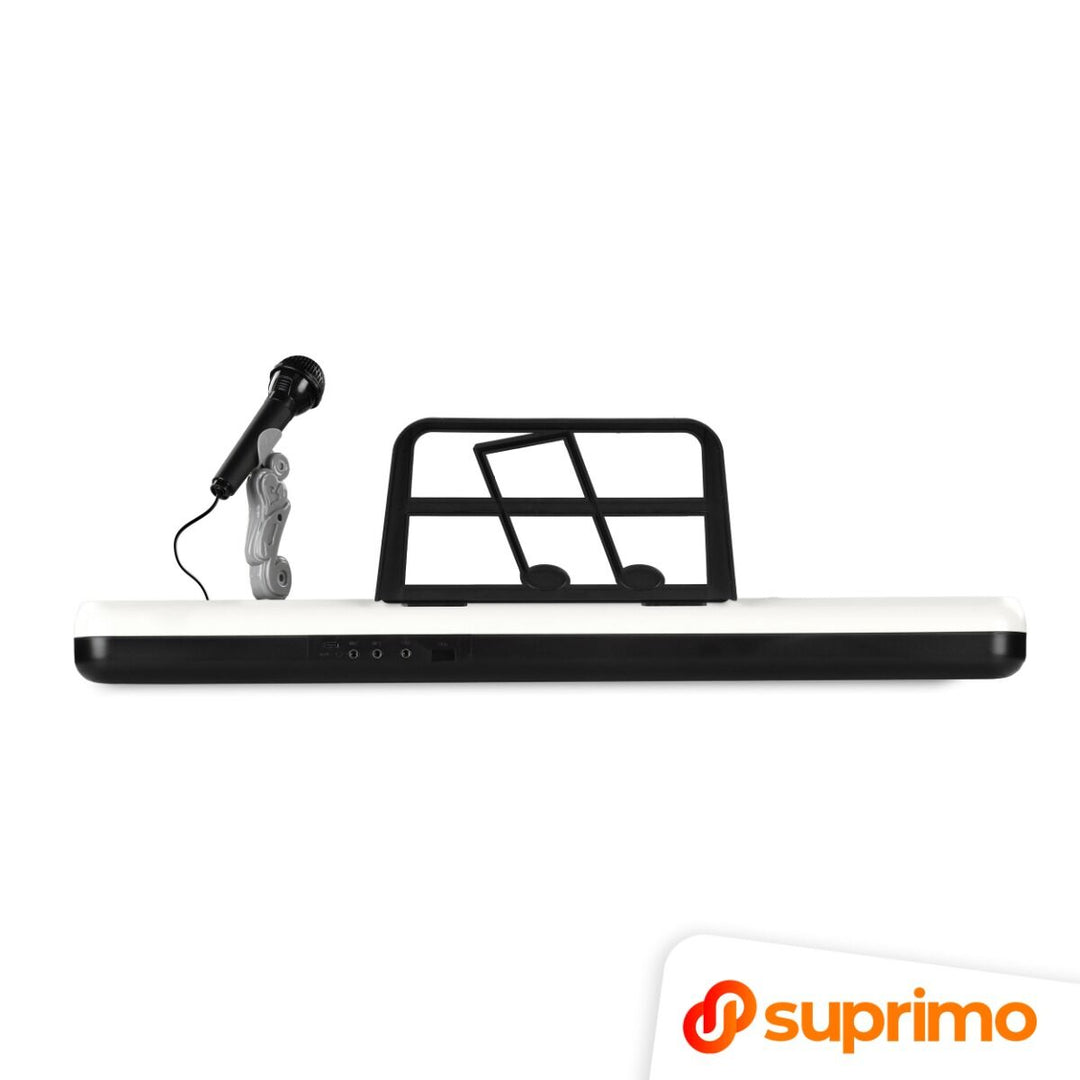 SUPRIMO KEY61 KD Teclados 61 teclas con micrófonos, blanco