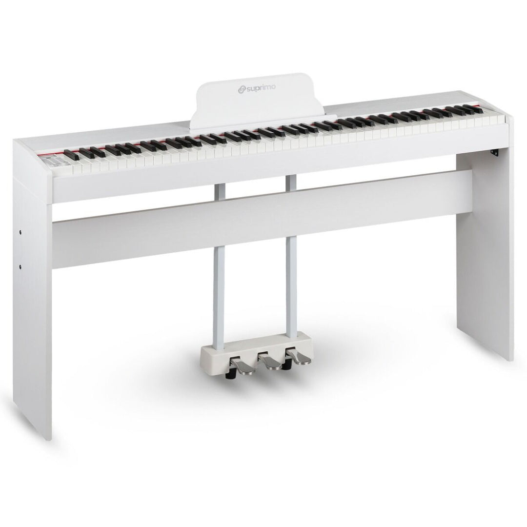 Suprimo SDP88 WH piano digital de 88 teclas con teclas contrapesadas, blanco