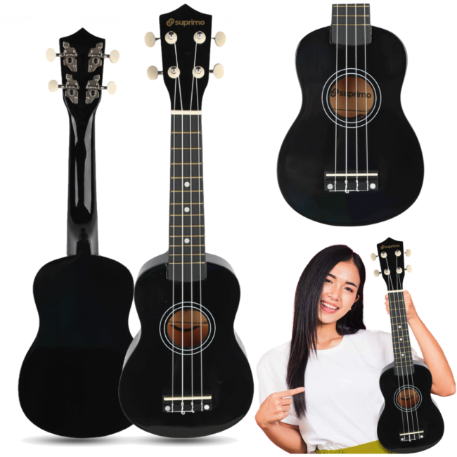 Ukelele soprano, negro