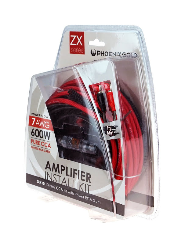 Phoenix Gold Kit de cables para amplificador de coche de 2 canales (10mm2)