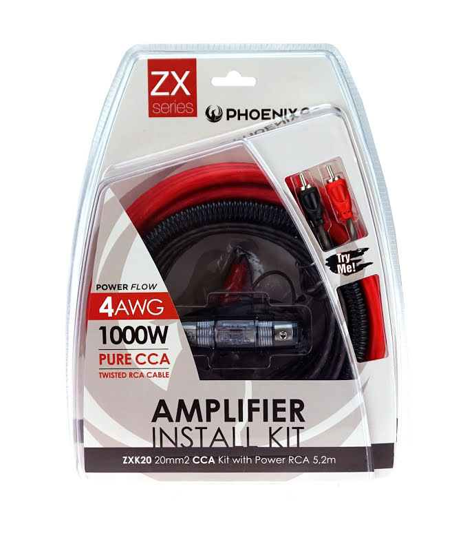 Phoenix Gold Kit de cables para amplificador de coche de 2 canales (20mm2)