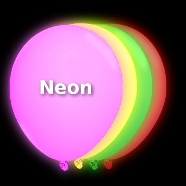 Globos UV de colores neón (Mezcla, 100 uds.)