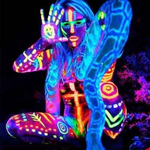 UV face and body paint for 10 people
