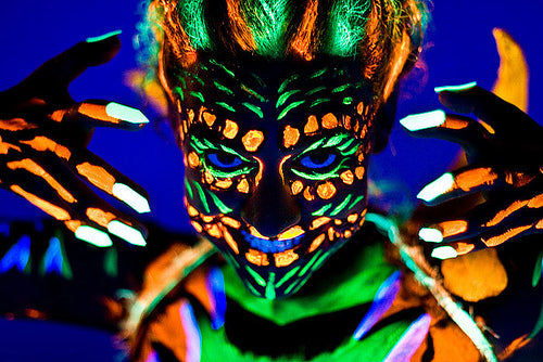 UV face and body paint for 100 people