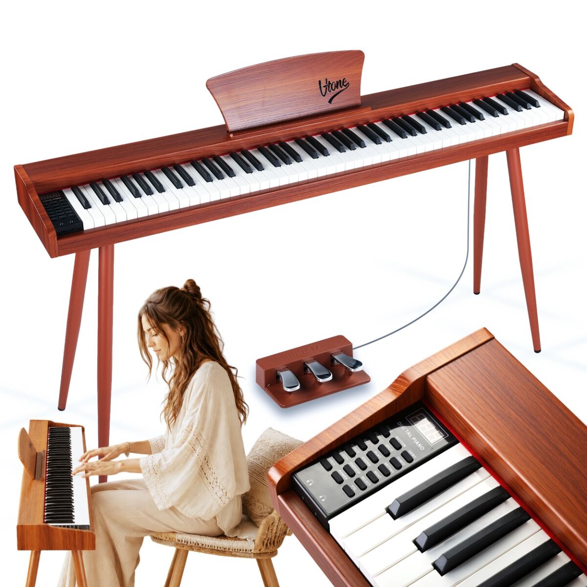 Grooveland DDP-140 Piano eléctrico (Oscuro)