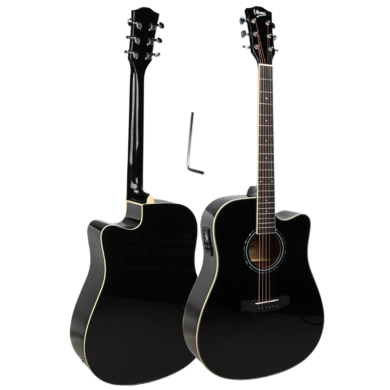 V-TONE VEAG1 CE BK guitarras electroacústica 4/4 dreadnought cutaway negra